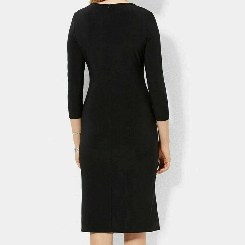 Ralph Lauren Black Embellished Crewneck Sheath Dress 8 - Picture 2 of 13